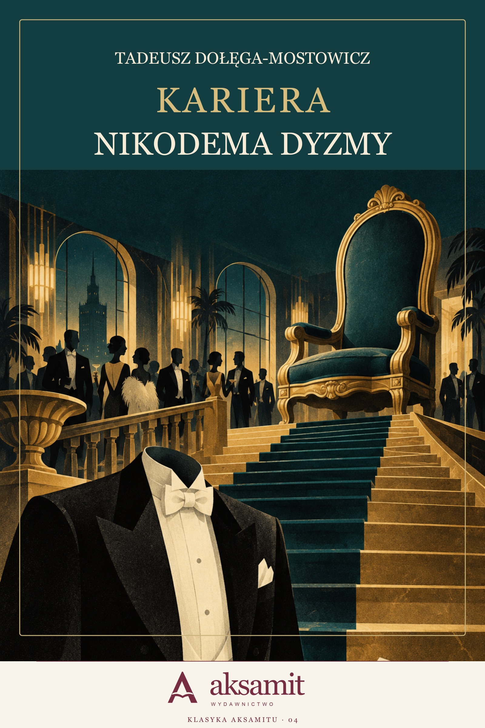Kariera Nikodema Dyzmy — Tadeusz Dołęga-Mostowicz. Okładka Wydawnictwa Aksamit.