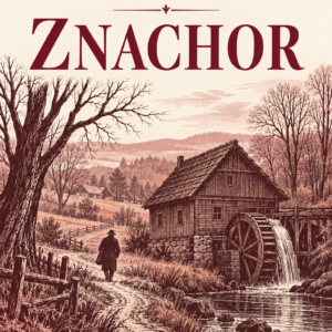 Znachor — Tadeusz Dołęga-Mostowicz. Okładka wydania Wydawnictwa Aksamit z ilustracją młyna wodnego.